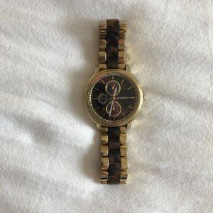 Gold & Tortoise Shell Watch